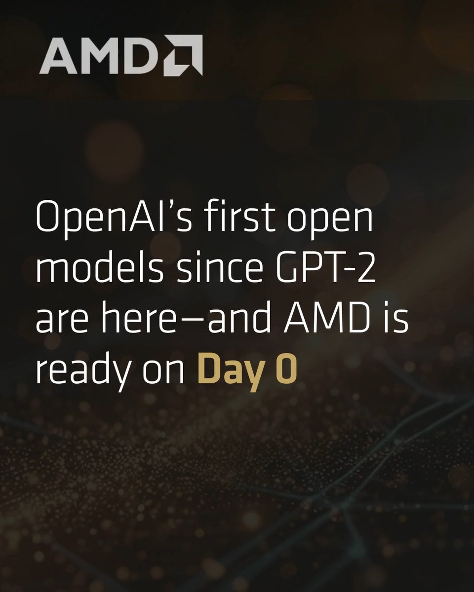 📣 OpenAI just dropped their latest open models. AMD offers Day 0 support—fine-tune and run inference from cloud to client with ROCm and Ryzen AI. Dive in →