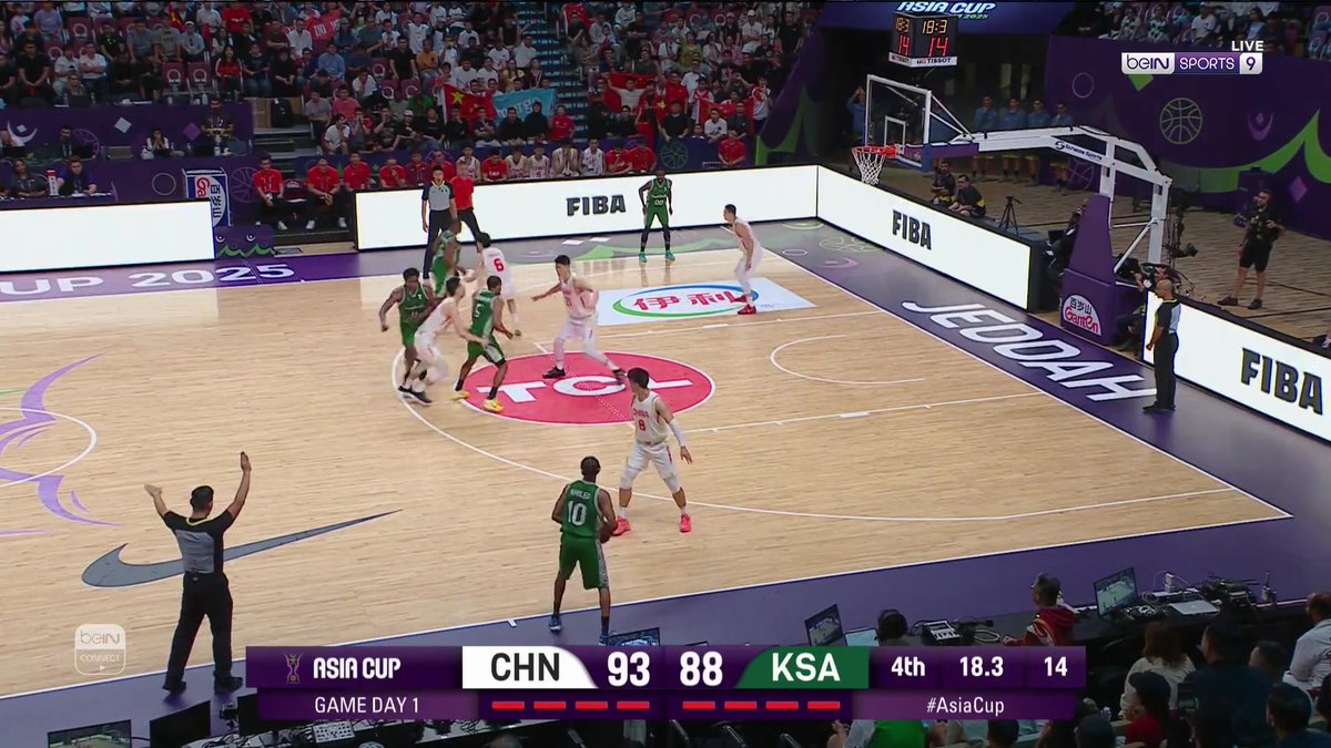 🏀 مباراة الصين والسعودية ضمن كأس آسيا لكرة السلة تنتهي بنتيجة 93-88 #كأس_آسيا_لكرة_السلة_2025