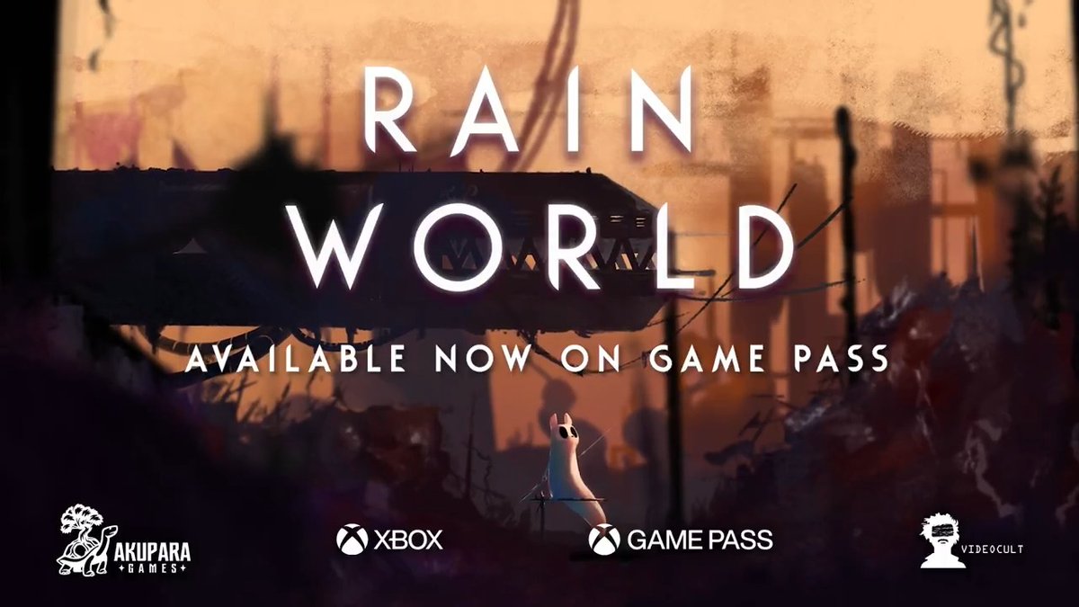 ⛈️Rain World is now available on Xbox Game Pass.