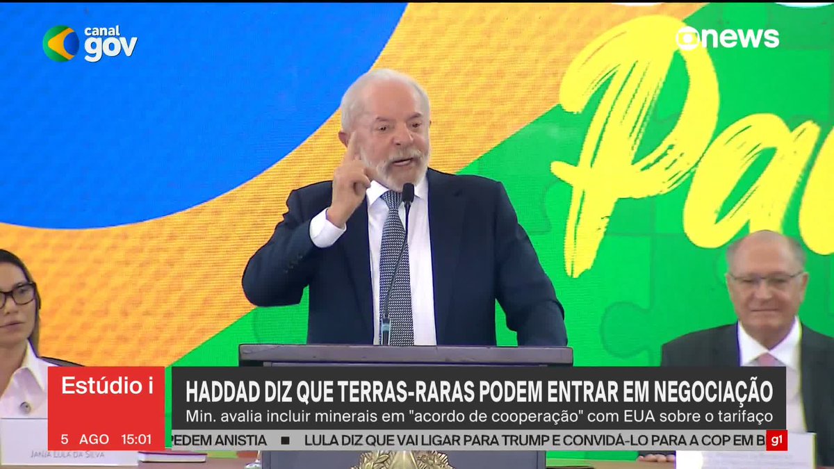 O presidente Lula afirmou que "a única coisa que eu quero é ser tratado com respeito" e criticou duramente a forma como os EUA anunciaram as novas taxações contra o Brasil. ➡ Assista à #GloboNews ao vivo: #Estúdioi