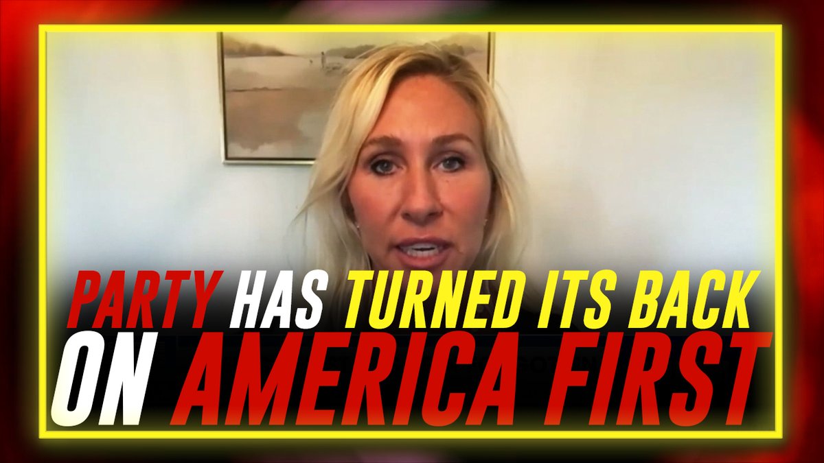 BOMBSHELL: MTG Warns She Could Leave GOP — "Party Has Turned Its Back On America First" Rep. Marjorie Taylor Greene Goes On To Say, "I Don't Think The President is Listening To The Right People Who Are His Supporters, It Seems To Be Establishment Republicans/Washington- The People Who His Base Is Absolutely Sick Of- That Have The President's Ear... We Are Continuing To Fund Israel's War Basically Against Whoever They Want To Go To War With, And Republicans Will Never Back Off Of That... The America First President & The Party That Is Supposed To Be America First Is Making A Departure From Being Actually America First"