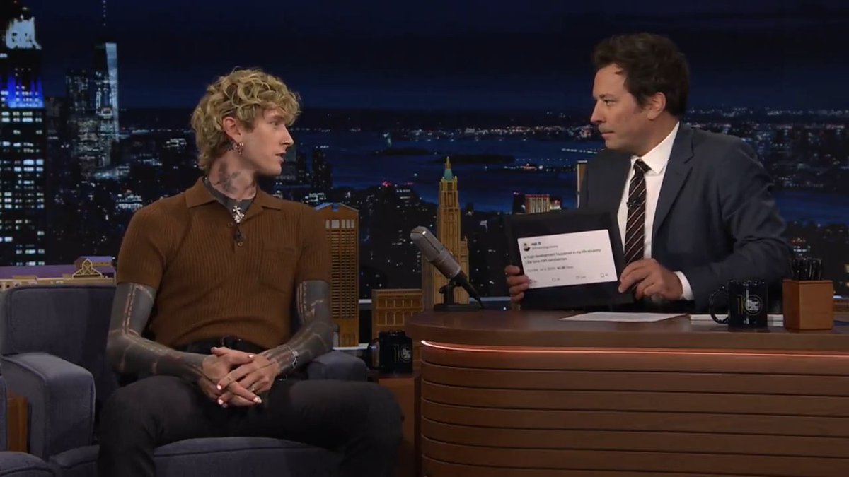 .mgk explains what his tweets mean 😭 #FallonTonight