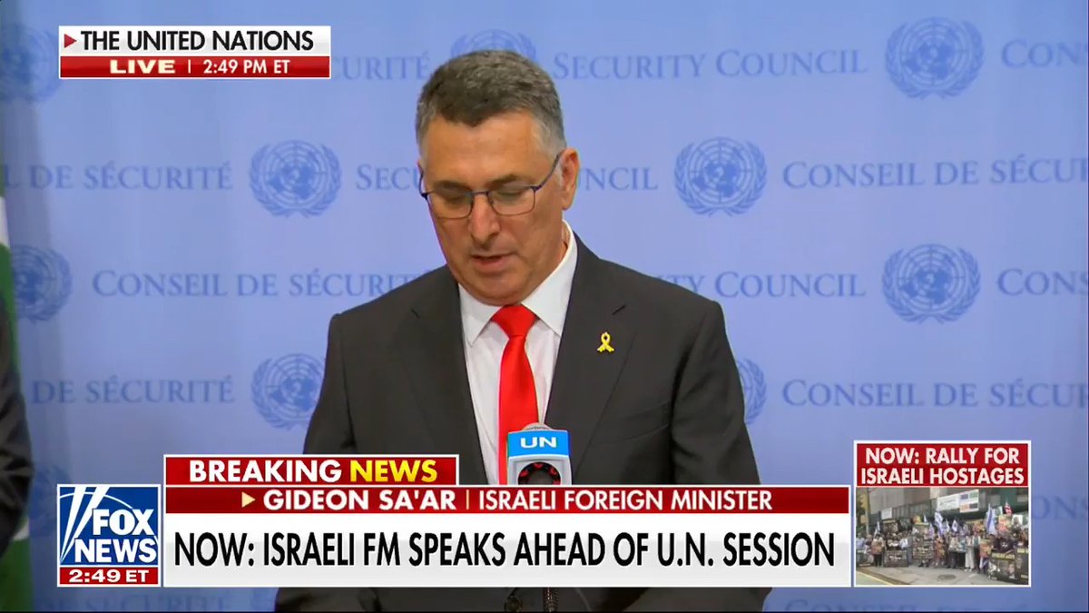 Israel's foreign minister calls out Hamas at emergency UN Security Council session: "Hamas and Islamic jihad used the starvation and torture as part of a deliberate and well-planned, sadistic propaganda campaign."