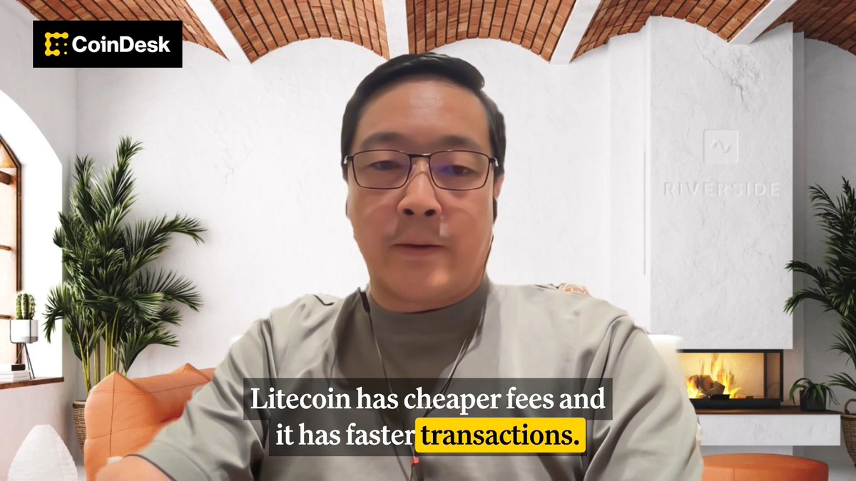🔥 CHARLIE LEE: "Litecoin has cheaper and it has fastes transactions. So it's actually a better form of money in terms of people using it to pay for things." Litecoin creator Charlie Lee Ⓜ️🕸️ breaks down the benefits of Litecoin compared to stablecoins.