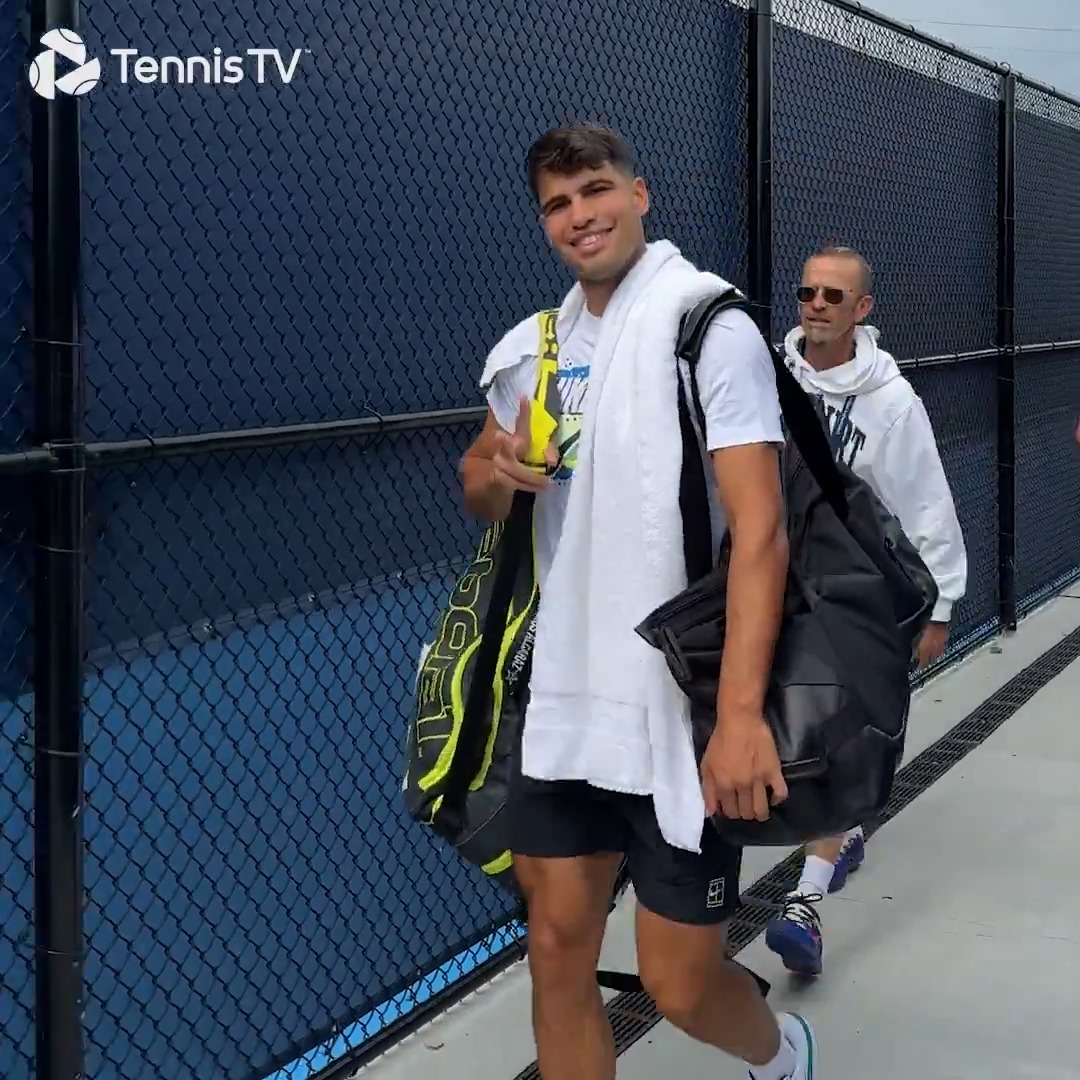 Practice days with Carlos Alcaraz! 🤩 @CarlosAlcaraz #CincyTennis
