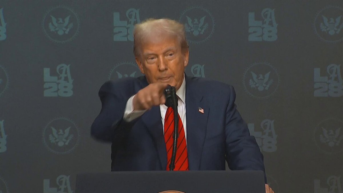 Q: Will the DOJ consider pressing charges against any man that tries to masquerade as a woman coming into this country to beat up American athletes? Would you consider genetic testing so these people can prove they're women? TRUMP: I think there is going to be a very strong form of testing