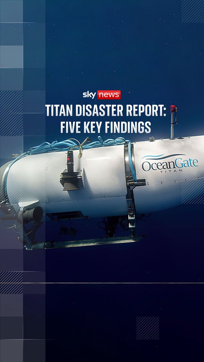 The US Coast Guard Marine Board of Investigation (MBI) said in its report into Oceangate - the private company that owned the Titan submersible - that "the loss of five lives was preventable". Sky's Tom Cheshire has everything you need to know ⬇️