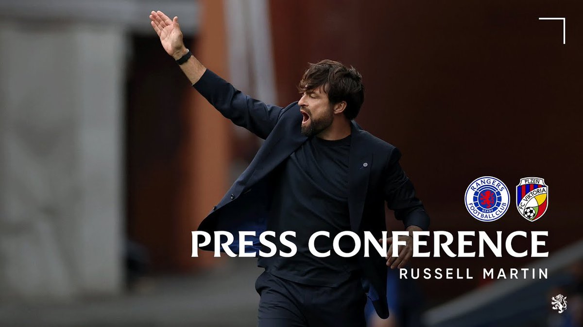 🎙️ Russell Martin spoke to the media after tonight's win over Viktoria Plzeň at Ibrox.