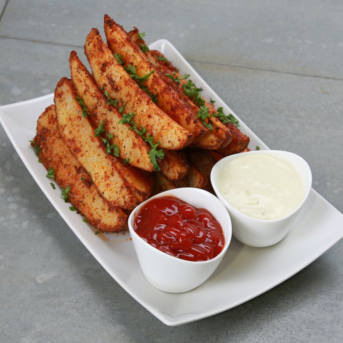Baked Garlic Parmesan Potato Wedges