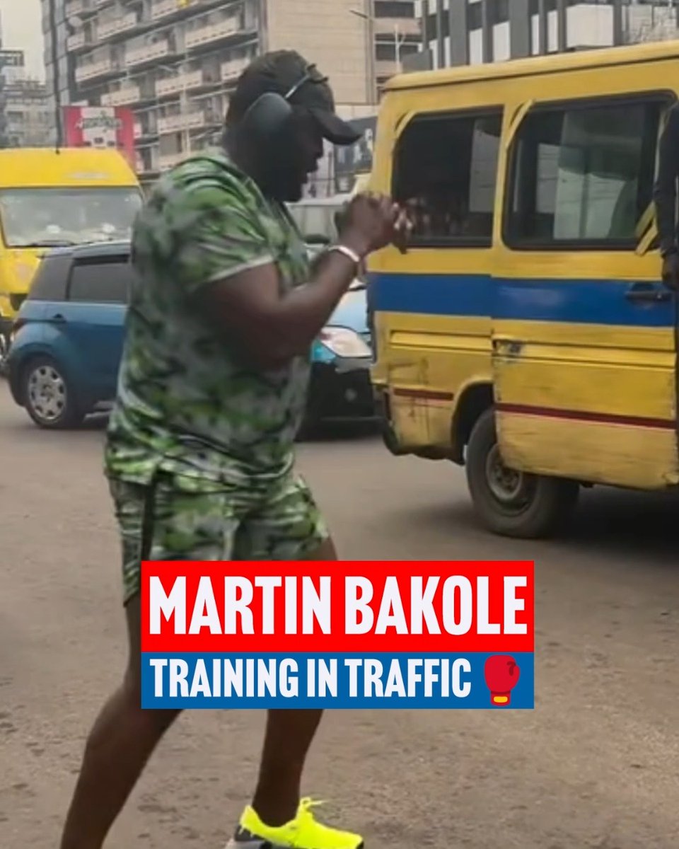 Martin Bakole took to the streets of Kinshasa for some training 🇨🇩