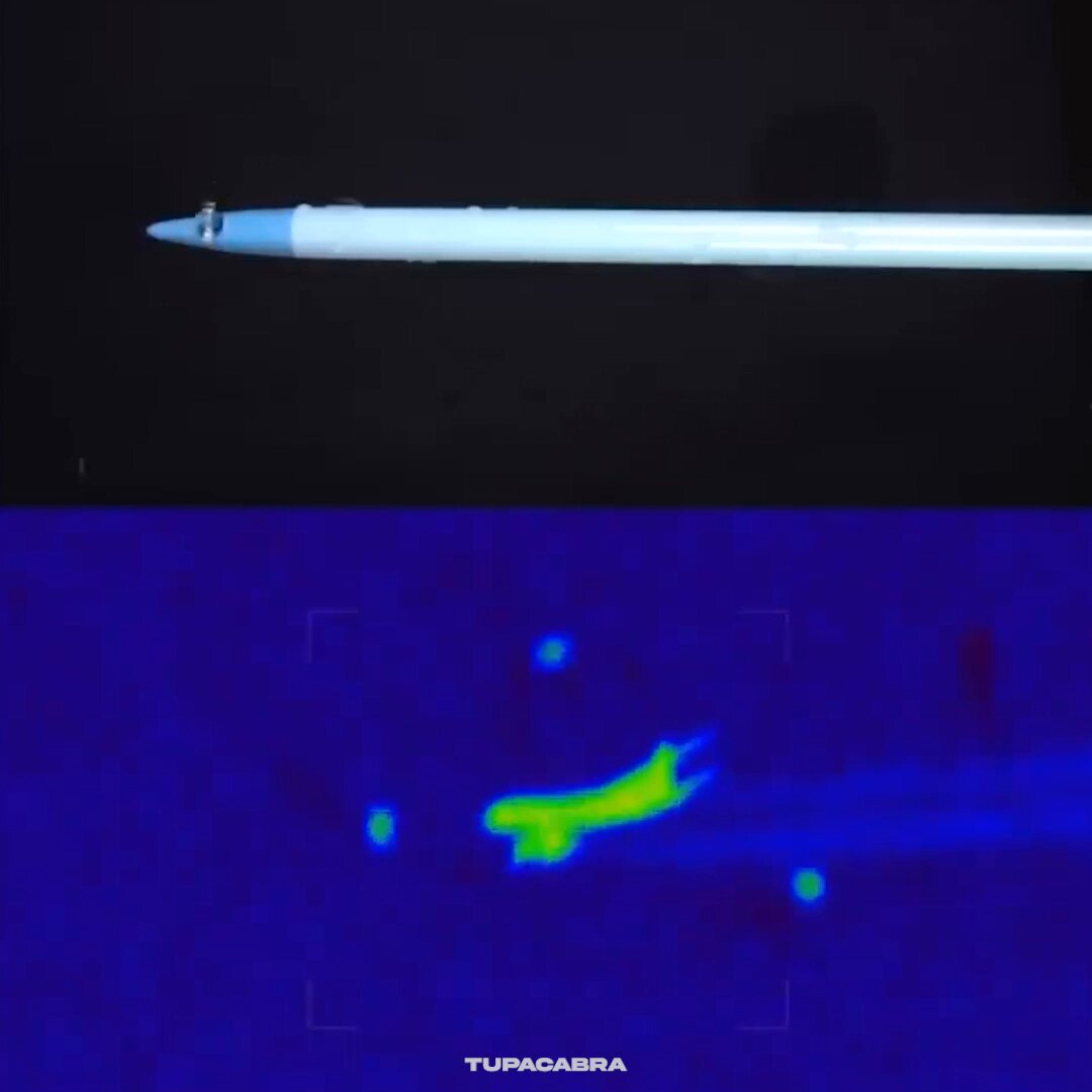 That looks familiar... 👀 Water droplet orbits a knitting needle in zero G.