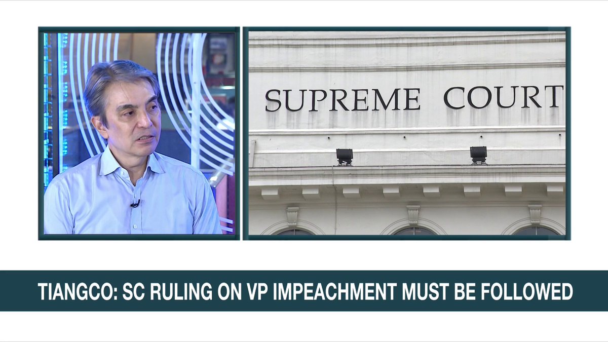 Navotas Rep. Toby Tiangco believes the Supreme Court's ruling on the impeachment case against Vice President Sara Duterte should be respected and followed. #ANCHeadstart