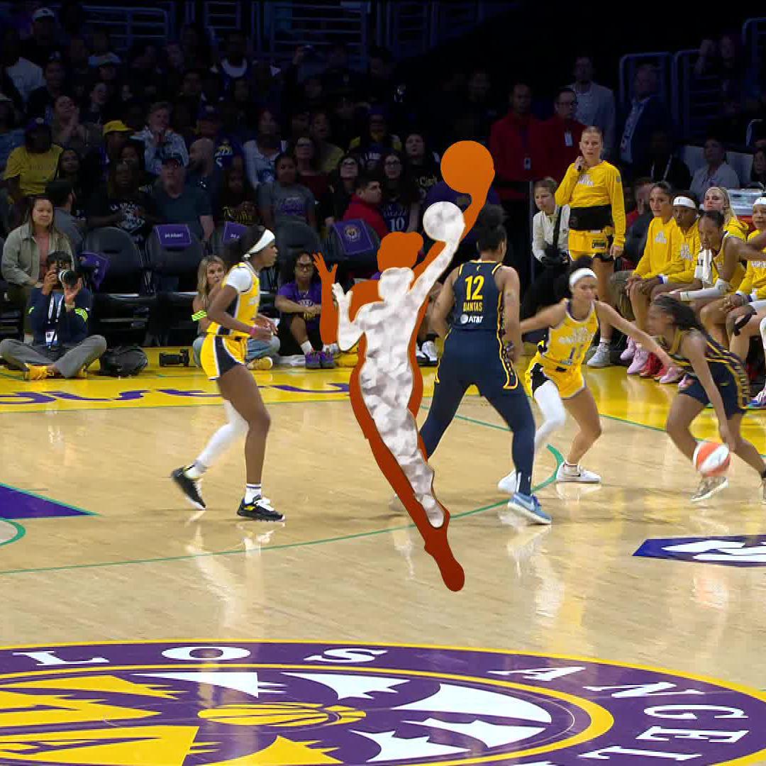 Cameron Brink with the huge rejection. Up to 5 blocks through three quarters.