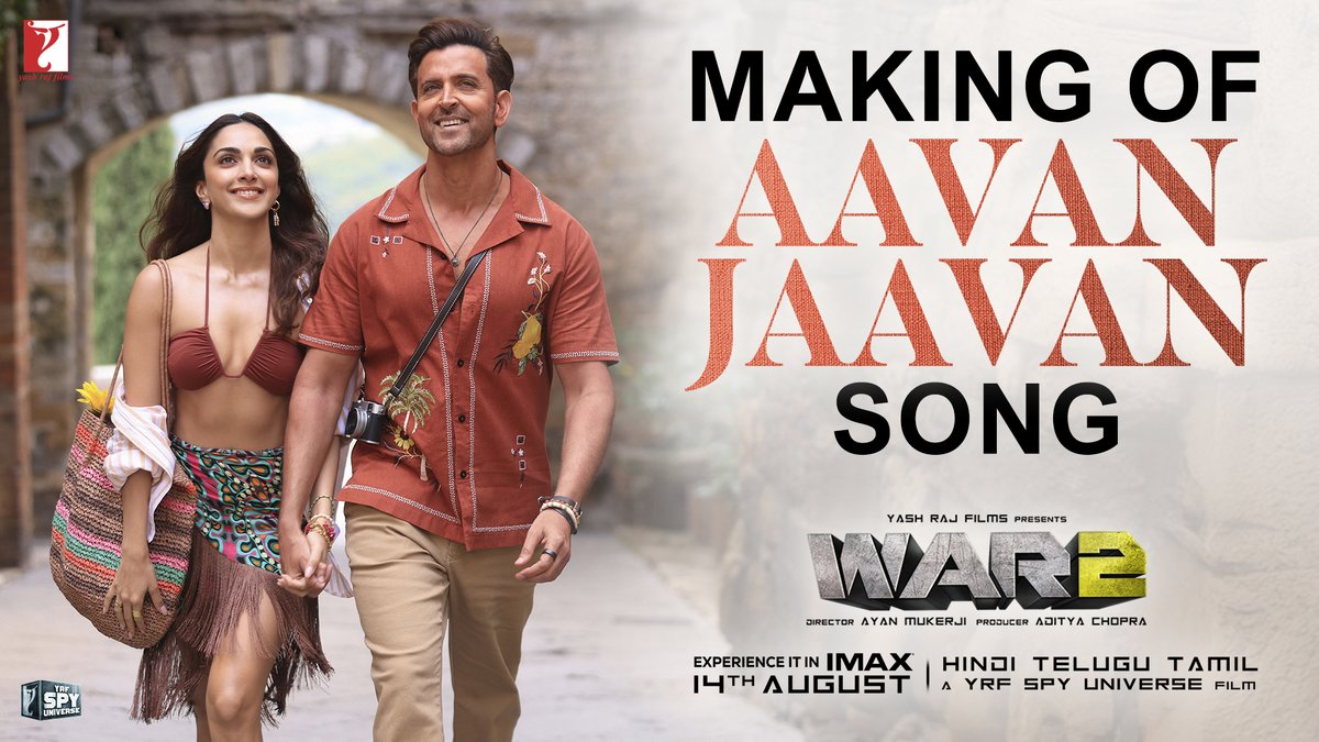 Go on a trip like no other - tune into the unforgettable journey of #AavanJaavan ✨♥️ Watch it now! #War2 releasing in Hindi, Telugu &amp; Tamil on August 14th in cinemas worldwide!