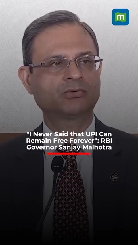 #WATCH | "I Never Said UPI Can Remain Free Forever" — RBI Governor Sanjay Malhotra 🏦📲 The RBI chief clarifies remarks on UPI charges amid ongoing debate over the payment system’s cost structure. #RBI #UPI #DigitalPayments #Fintech
