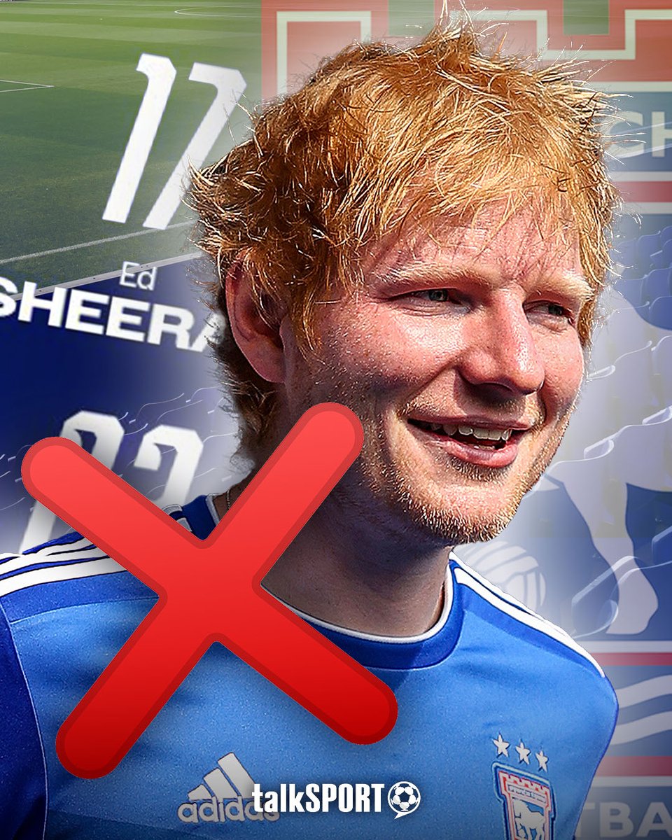 ❌ "I don't quite get that!" 🤷 "Do we start giving shirts to very famous celeb fans?... I don't think so!" Andy Townsend reacts to Ed Sheeran being given the No.17 shirt at Ipswich Town 👕 #EdSheeran #IpswichTown #talkSPORT #AndyTownsend