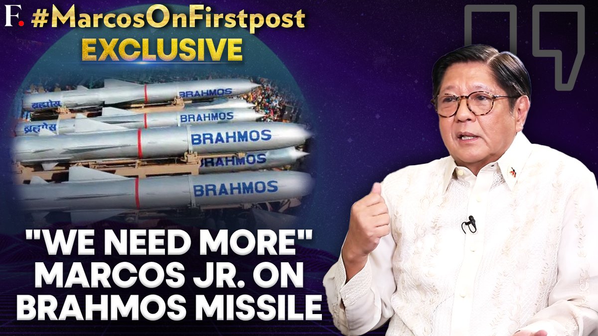 #MarcosOnFirstpost: Philippines bought BrahMos Missile System from India. Are more purchases on cards? "I have spoken to the officers and men who operate the BrahMos system, and they say, 'we need more'," Bongbong Marcos tells Palki Sharma. Philippine Embassy in India DFA Philippines 🇵🇭