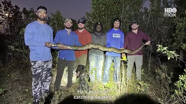 .AJ Epenesa just casually caught an 11-foot python this offseason 😳🐍 #HardKnocks: Training Camp with the Buffalo Bills available now on HBO Max