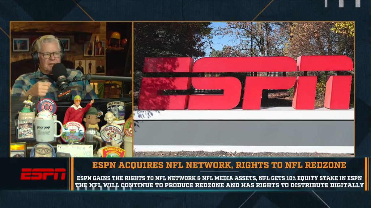 "The journalist in me would point out the conflict of interest, but ESPN can't be any further in bed with the NFL... Are they going to look the other way with any negative story that comes up? They probably already do that." -DP on ESPN's purchase of the NFL Network