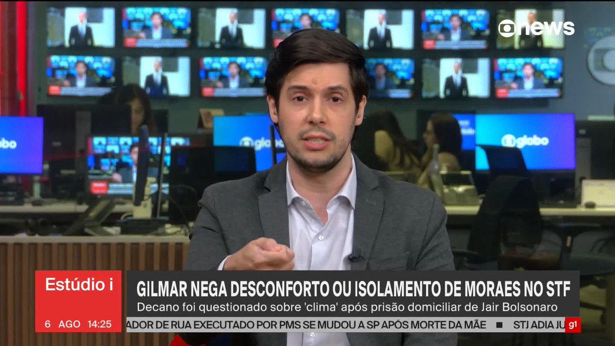 “Existem muitas críticas legítimas à atuação do Supremo (Tribunal Federal), especialmente do ministro Alexandre de Moraes, nos últimos anos. (...) A partir do momento em que o (presidente dos Estados Unidos, Donald) Trump chega com a Lei Magnitsky em cima do ministro Moraes, o trabalho de autocontenção, de crítica interna, de dissenso dentro do Supremo se torna quase impossível. Quem é que agora vai abrir novas divergências lá dentro, no momento em que está sob ataque o Moraes e possivelmente outros ministros? Se alguém abrir divergência, deste momento em diante, vai receber na hora a pecha de traidor, de covarde e de seja lá o que foi porque não está defendendo aquilo que é a sua casa. Todos estão juntos, todos são ministros do Supremo juntos. A Lei Magnitsky e as sanções que o Trump impõe dificultam o trabalho essencial e importante de crítica e, quem sabe, de revisão de muitas das coisas que o Supremo tem feito nos últimos anos”, diz Joel Pinheiro 🇧🇷 depois de o ministro Gilmar Mendes negar desconforto ou isolamento de Moraes na Corte. ➡ Assista ao #Estúdioi: #GloboNews