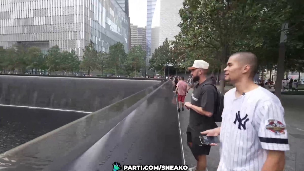 Sneako &amp; Mike Majlak share an emotional moment at the 9/11 memorial site…💔🇺🇸