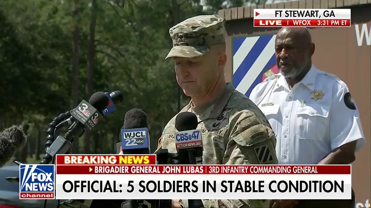 UPDATE: US Army confirms all five soldiers shot at Fort Stewart are in stable condition after being transported to the hospital.