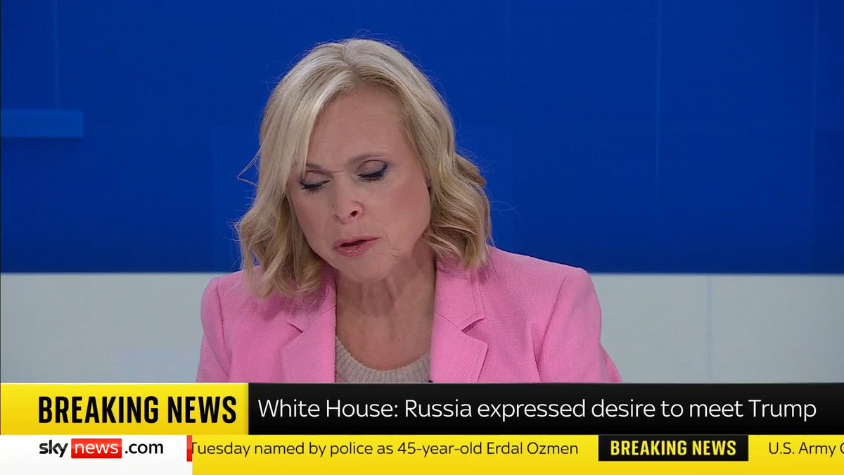 Donald Trump intends to meet in person with Vladimir Putin as soon as next week, the New York Times reports. It adds that Trump plans to follow up with another meeting between himself, Putin and Ukraine's Volodymyr Zelenskyy. 📺 Sky 501 and YouTube