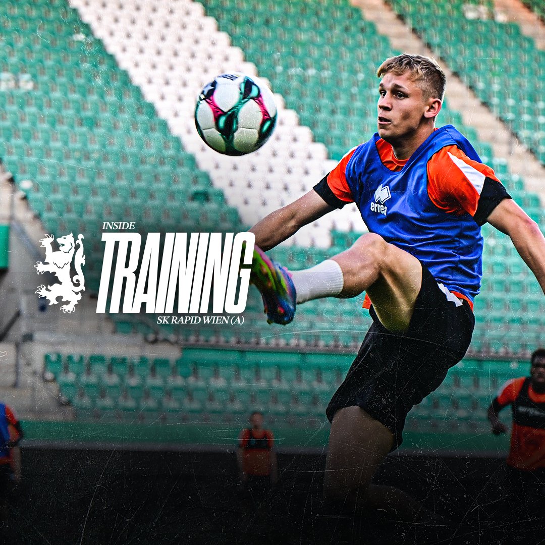 Intensity levels: 💯 #DUFC check in at the Allianz Stadion for their final training session ahead of tomorrow evening's #UECL Third Qualifying Round battle with SK Rapid Wien 🇦🇹🏃‍♂️