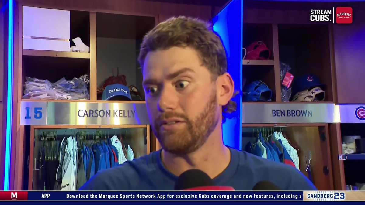 Carson Kelly didn't realize Andrew Kittredge was throwing an immaculate inning until the last pitch. 😂