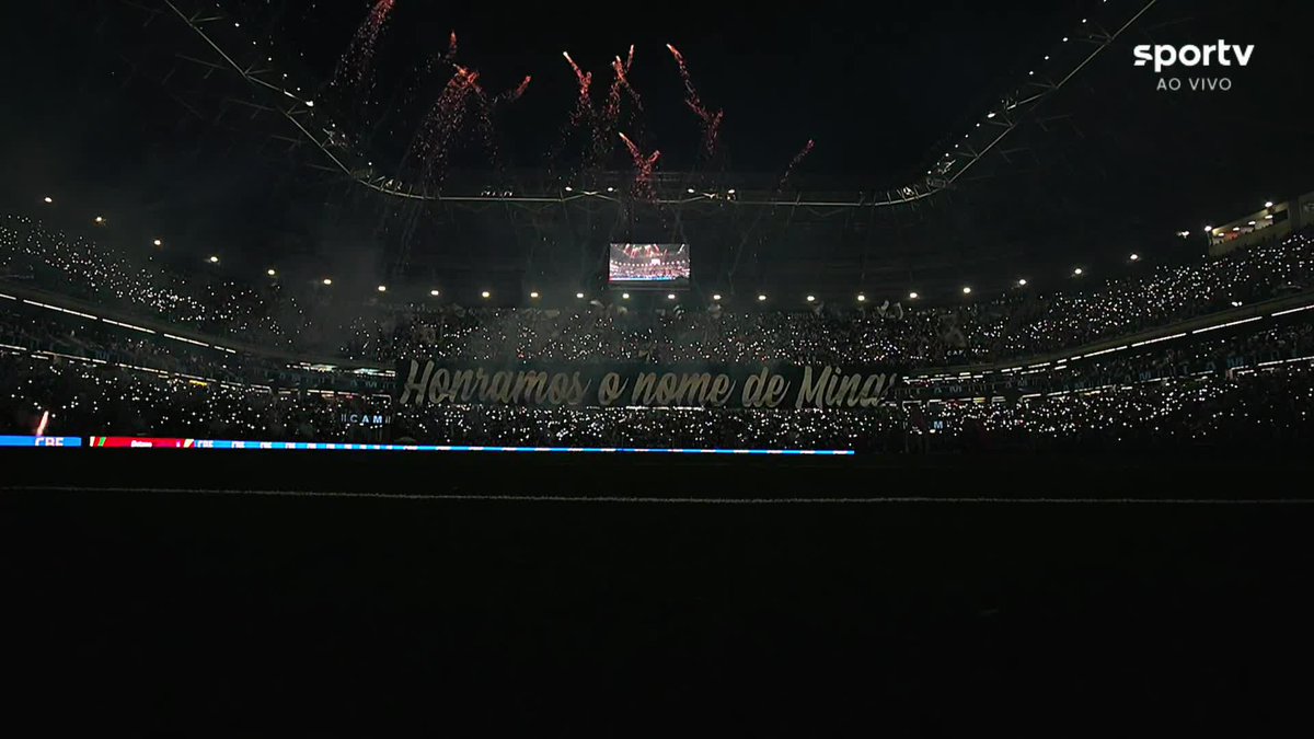 A festa da torcida do Atlético-MG na Arena MRV antes do jogo contra o Flamengo. 🎥 sportv | ge