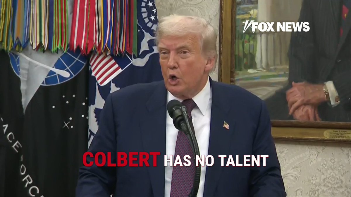 President Trump says Stephen Colbert, Jimmy Kimmel, and Jimmy Fallon have "no talent."