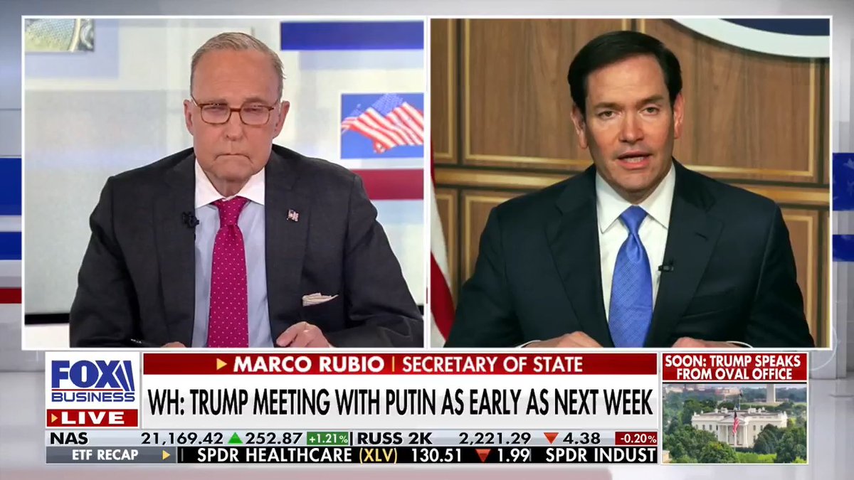 For the first time, the Trump administration has "concrete examples" of the kinds of things Russia would request for an end to the war in Ukraine, Secretary Marco Rubio tells Larry Kudlow.