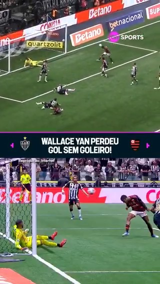 WALLACE YAN PERDEU UM GOL SEM GOLEIRO!! 😱😱 A bola sobrou pro atacante do Flamengo, que errou a cabeçada com o gol livre!! #CopaBetanoDoBrasil #FutebolBrasileiro