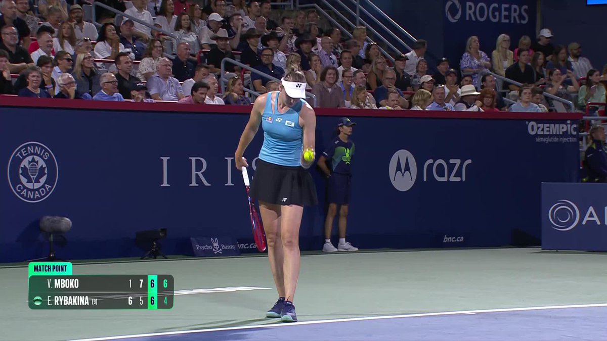ALLEZ VICKY 💪 Following an EPIC three setter, Victoria Mboko rallies back to defeat Rybakina 1-6, 7-5, 7-6(4) to reach her first WTA final! #OBN25