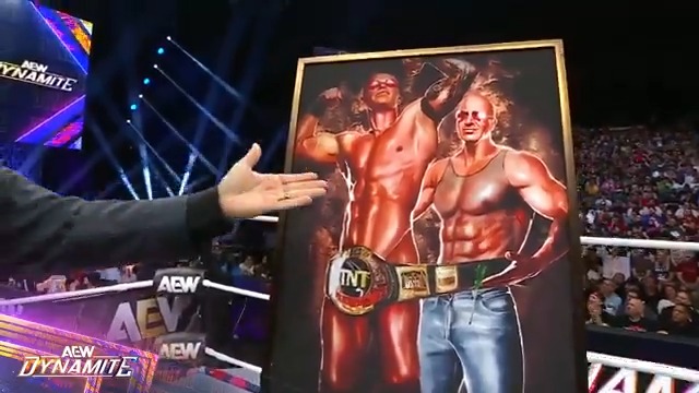 .The Invisible Hand unveils an ... indescribable ... work of art for @KyleFletcherPro! Watch #AEWDynamite LIVE on TBS & HBO Max