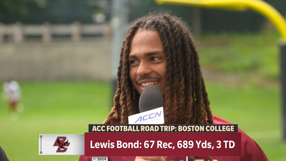 “I try to lead by example … on the field, in the weight room, in the classroom.” Boston College Football WR Lewis Bond is putting in the work on and off the field 🦅