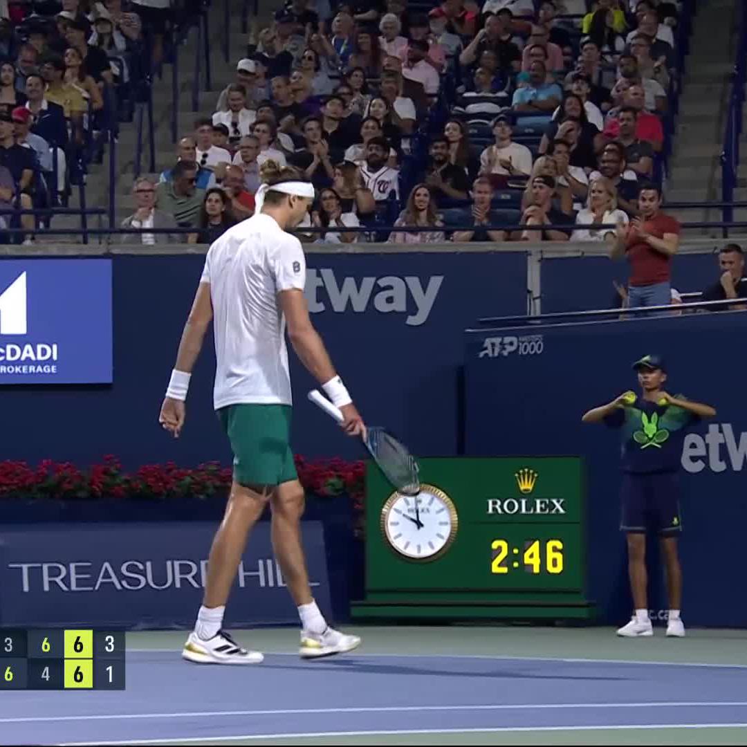 Rising to the occasion 😀 @Alexzverev bringing his best down the back end of the third 💪 #NBO25