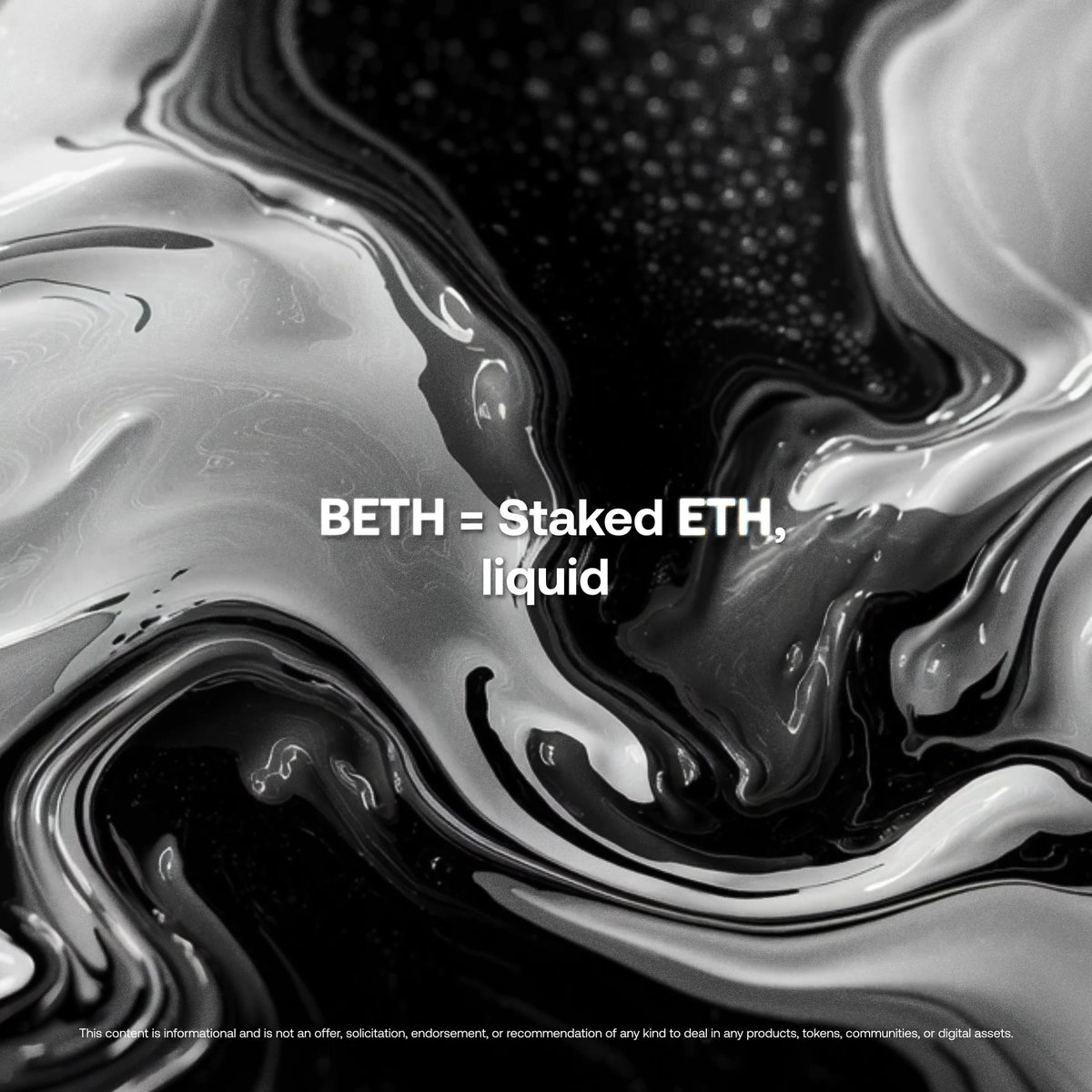 Stake ETH for BETH to earn yield without locking it up. That's it, that's the tweet