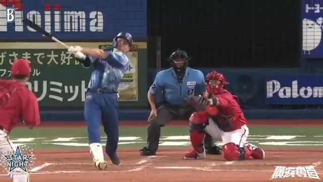 打球は青く染まったライトスタンドへ！🌠🌠🌠 #佐野恵太 選手の11号3ランが飛び出し、リードを6点に広げる！💪💪💪 2回裏 DB 6 - 0 C #横浜奪首 #baystars