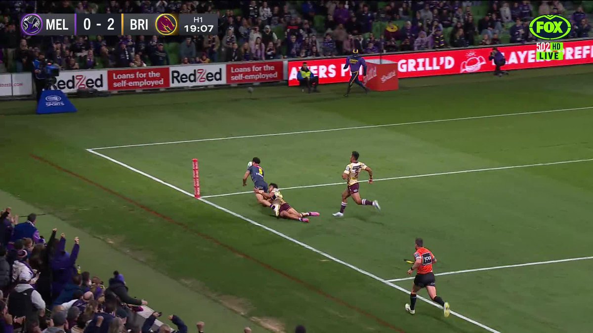 "This is amazing!" Cobbo with an UNBELIEVEABLE try saving tackle 🔥 📺 Watch #NRLStormBroncos on ch.502 or stream on Kayo: ✍️ BLOG 🔢 MATCH CENTRE