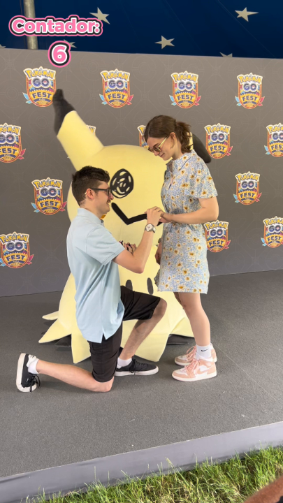 ¿Qué Pokémon querríais que fuera testigo de este momento tan especial? 💍 🥰 Aquí tenéis todas las pedidas que vimos en el #PokemonGOFest París ✨