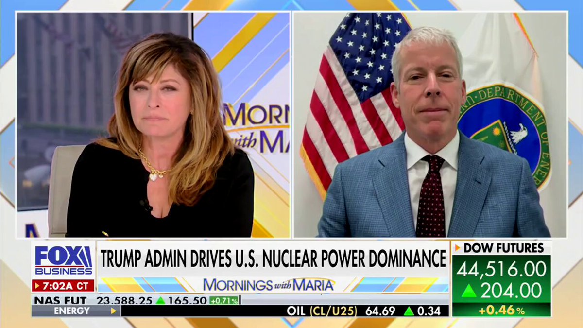 .Secretary Chris Wright: "We just announced the first licensing we're going to do to a Tennessee-based company to scale up from bench-scale to producing commercial fuel for nuclear reactors — part of President Donald J. Trump' effort to relaunch the American nuclear industry."