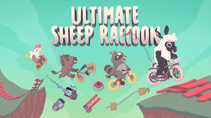 Grab your friends and race through chaotic obstacle courses in Ultimate Sheep Raccoon by Clever Endeavour Games! In this bike-racing party game, you and your friends build the course together. Join the race when it comes to #NintendoSwitch and #NintendoSwitch2 this winter! #IndieWorld