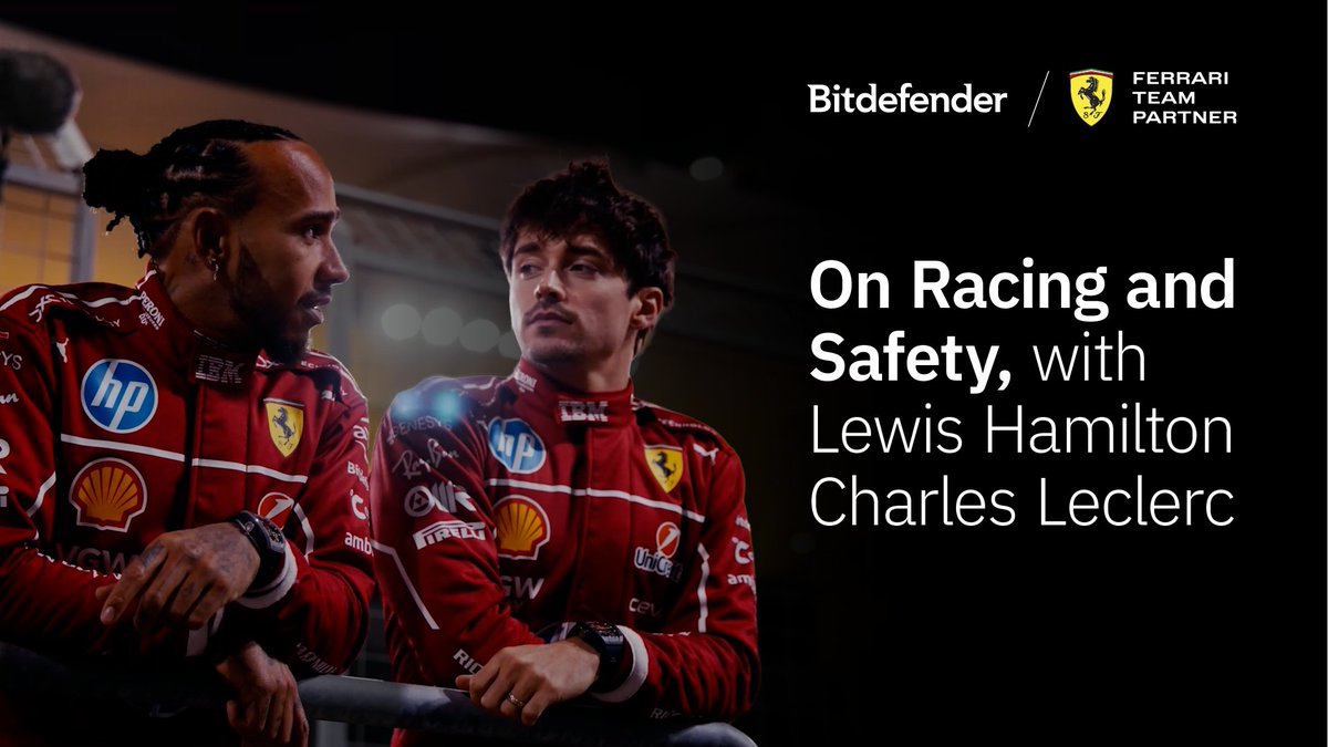 A perfect corner. The pull of G-forces. The roar of the engine. Charles Leclerc and Lewis Hamilton speak about what makes racing unlike anything else. Some things are too beautiful not to protect. That’s why Bitdefender protects the data behind Scuderia Ferrari HP.