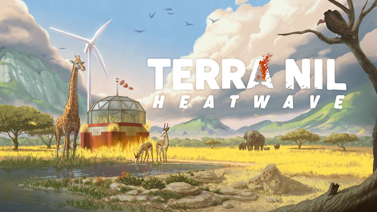 Terra Nil is getting even hotter with the Heatwave Update live now on PC, Nintendo Switch, and Netflix Mobile! 🗺️ 3 new unique maps 🐘 13 new animals 🛖 10 new buildings 🌵 5 new biomes to transform