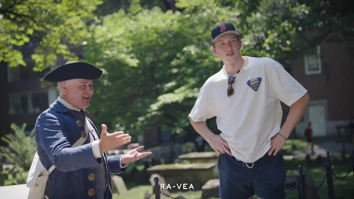 Mase 🤝 Mass. Get an inside look at Mason Lohrei’s day exploring the historic Freedom Trail. #MA250 | #NHLBruins