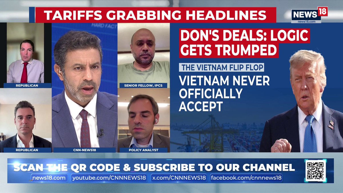 #TariffsOnIndia | Abhijit Iyer-Mitra: “The biggest people getting conned by Trump are his own voters. I wish America on Trump — and Trump on America.” @MRBartlett NH says it is a response. You can say it is not fair; the world is very unfair #RussianOil #TheHardFacts | Rahul Shivshankar