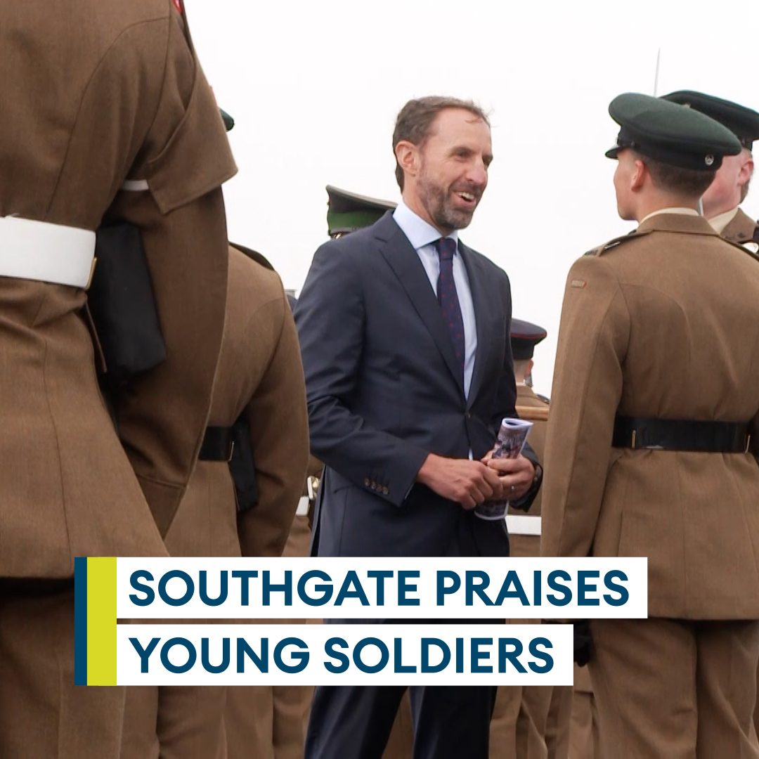 "Learned about their resilience and what they're capable of in life"🗣️ The largest passing out parade the British Army has seen in a generation has taken place. Former England manager, Sir Gareth Southgate, was in attendance and spoke to James Wharton.