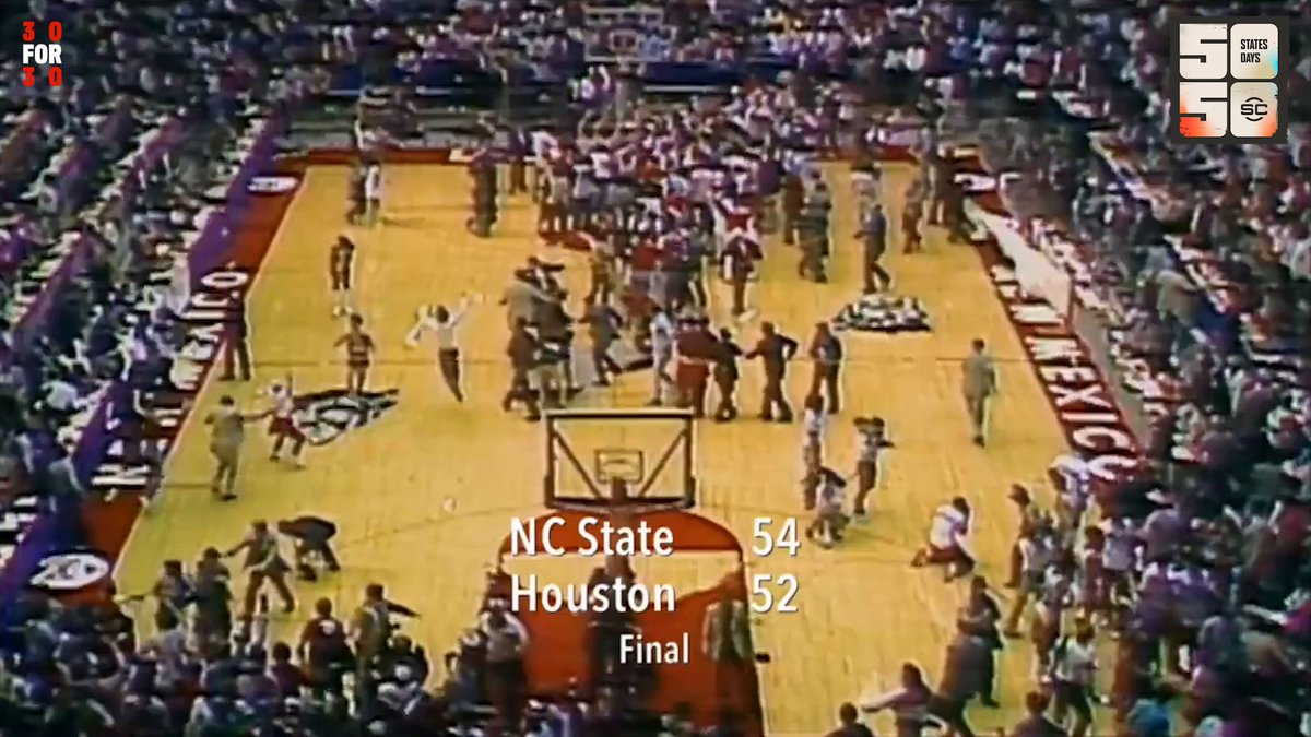 When the 1983 NC State Wolfpack won a National Championship under Jim Valvano 😤 Nine do-or-die postseason wins as the biggest underdogs in the game. 30 for 30: ‘Survive and Advance’ 🎥