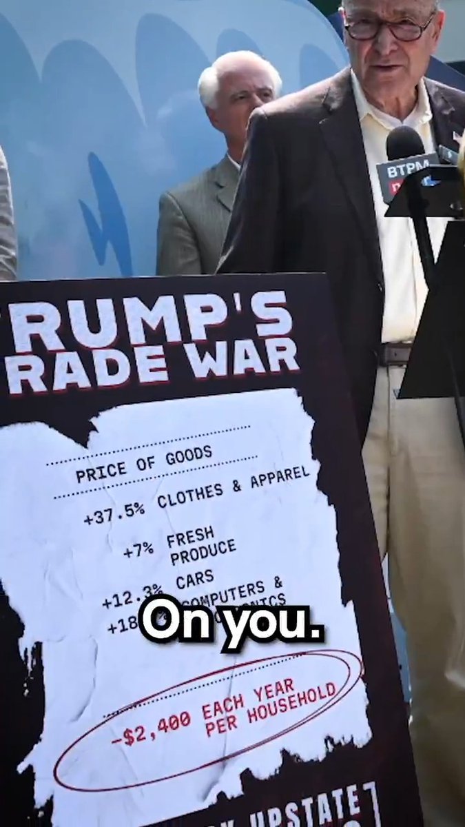 Trump’s tariffs are paid out of the pockets of American taxpayers. It is a tax on YOU. I stood with families and businesses in Upstate NY to say: Enough is enough—I will be forcing a vote to END Trump’s destructive trade war.